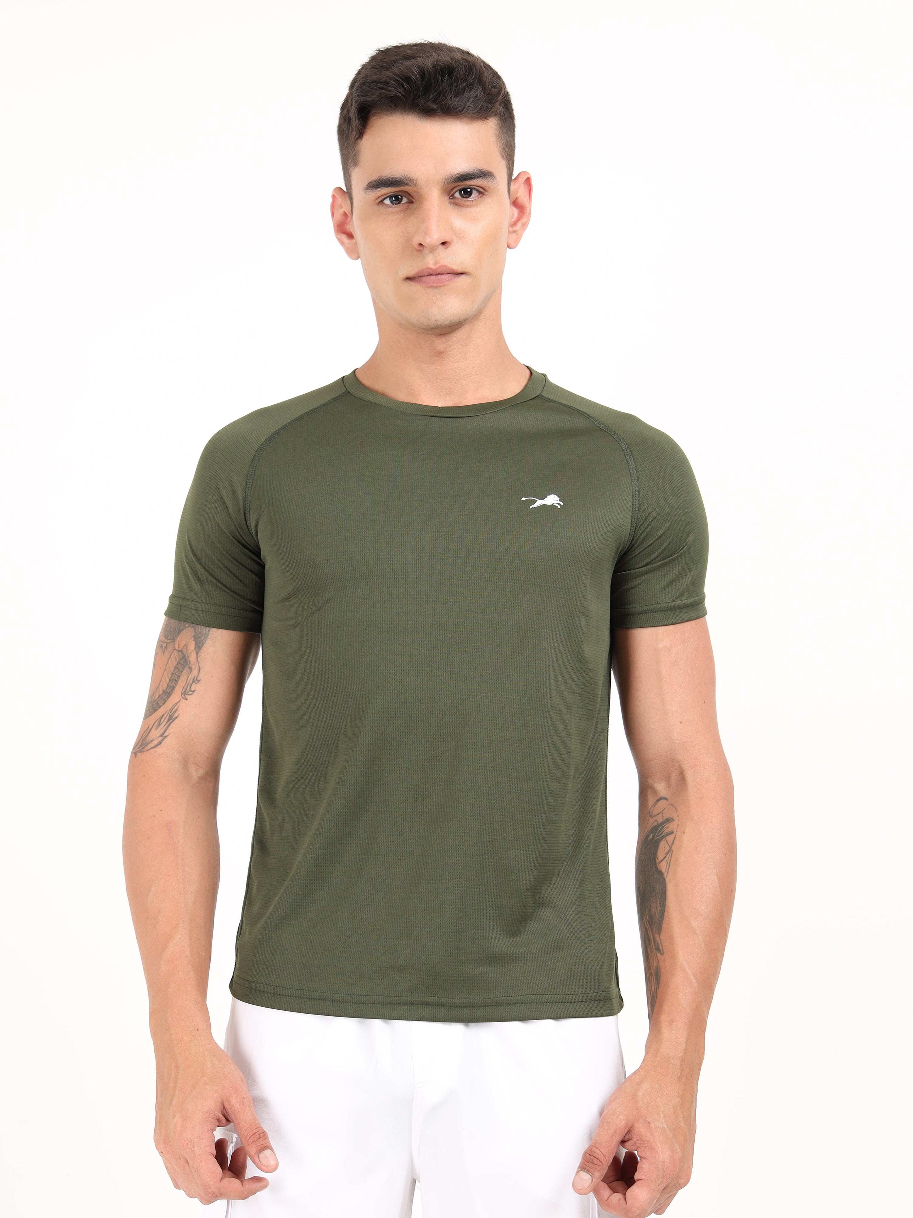 Olive Green Dry Fit T-Shirt