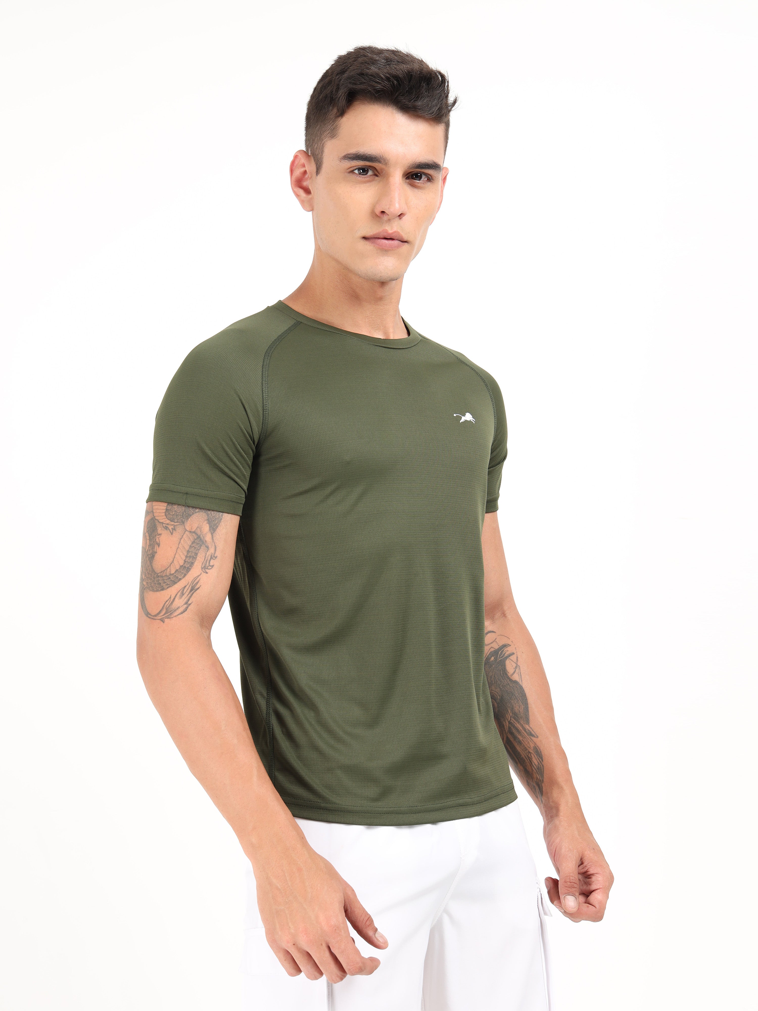 Olive Green Dry Fit T-Shirt