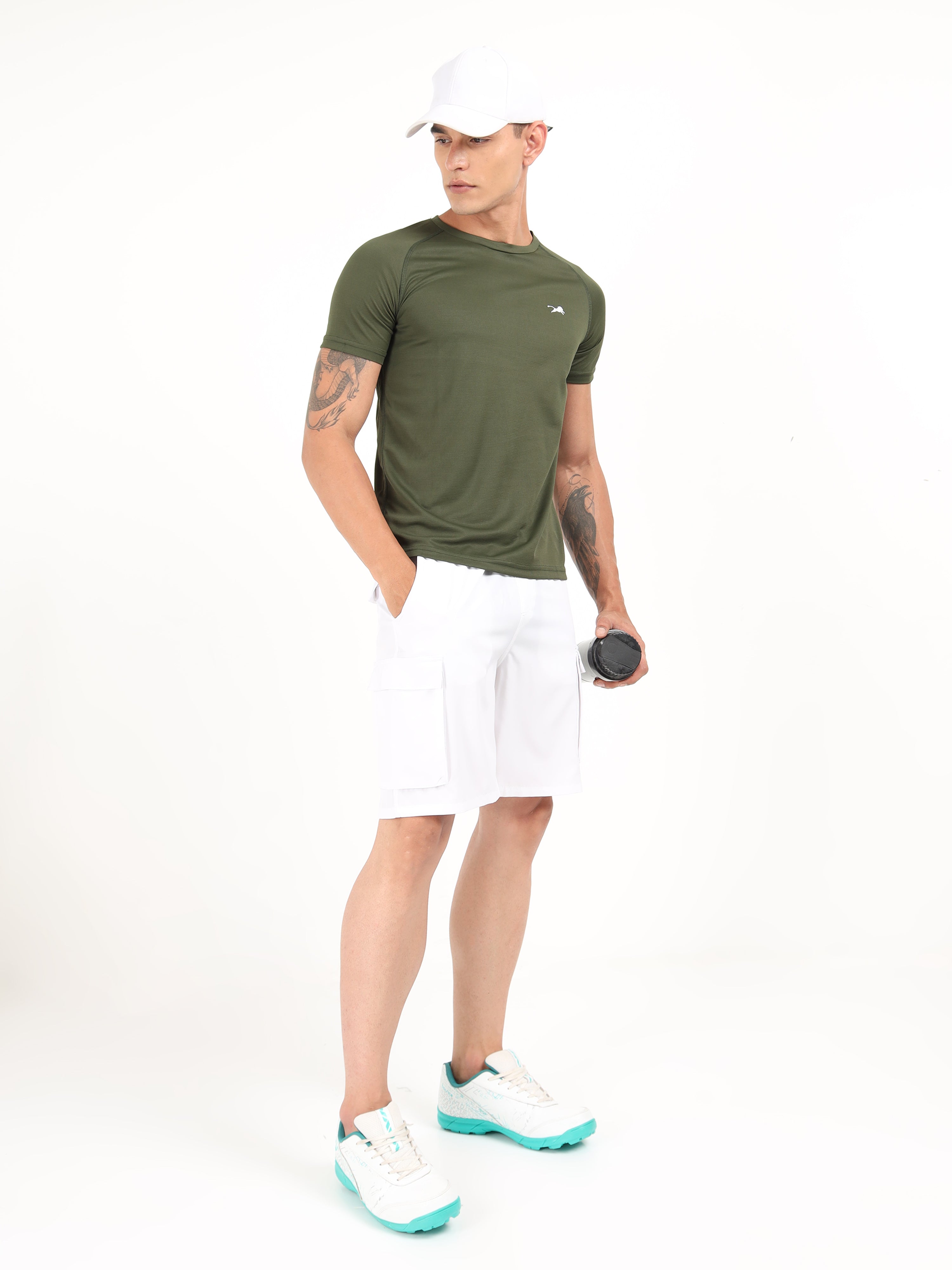 Olive Green Dry Fit T-Shirt