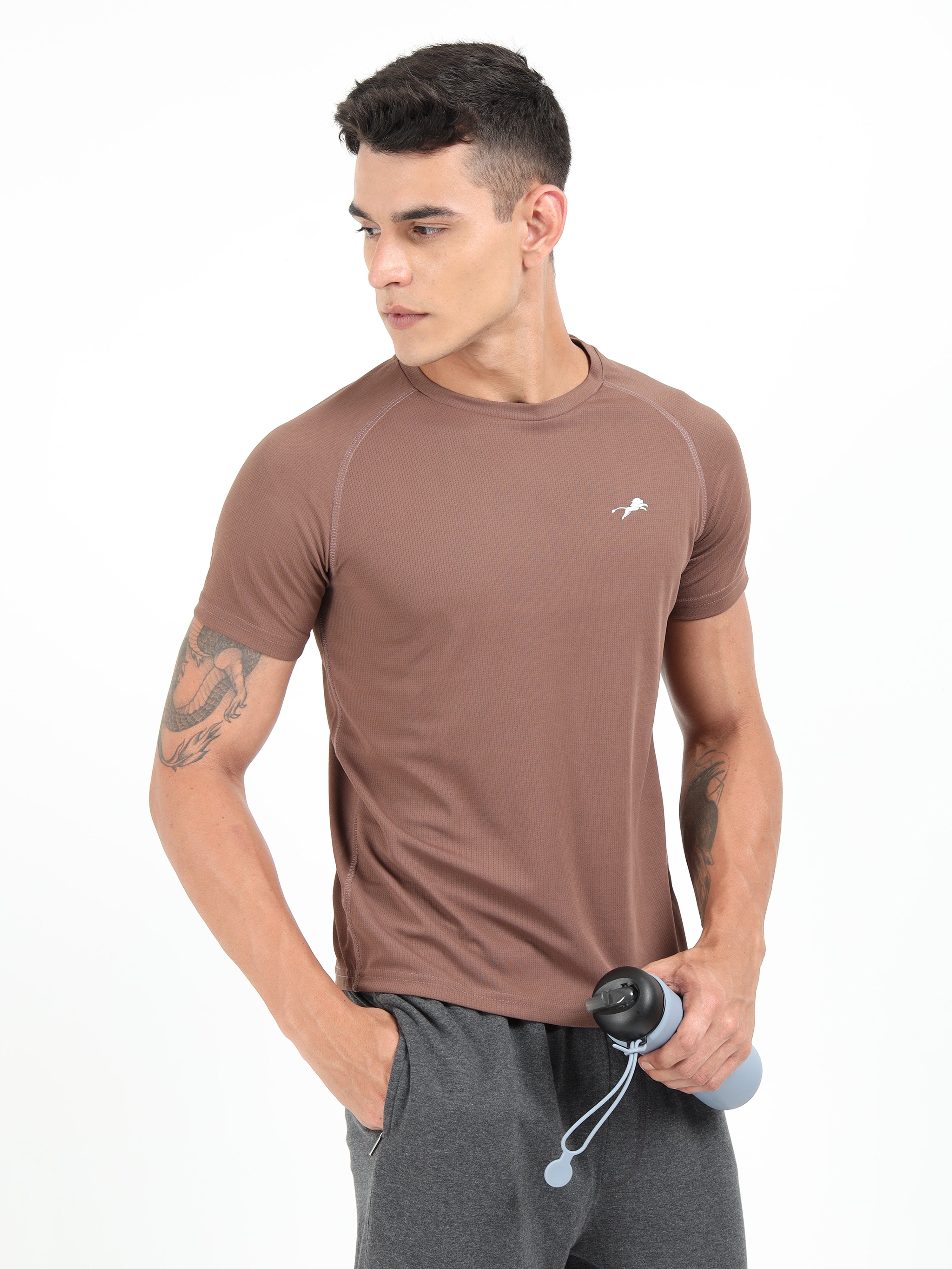 Brown Dry Fit T Shirt