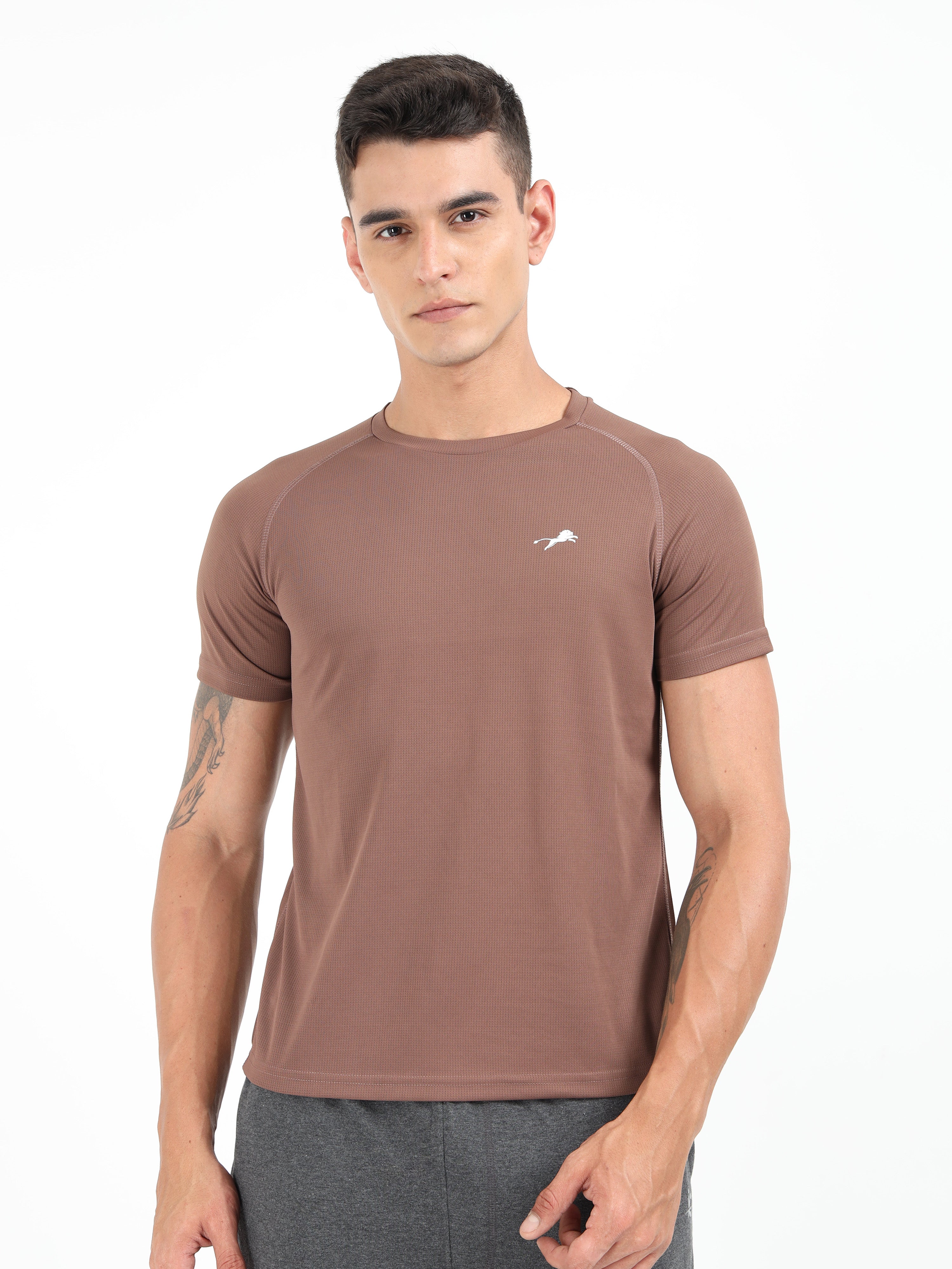 Brown Dry Fit T Shirt