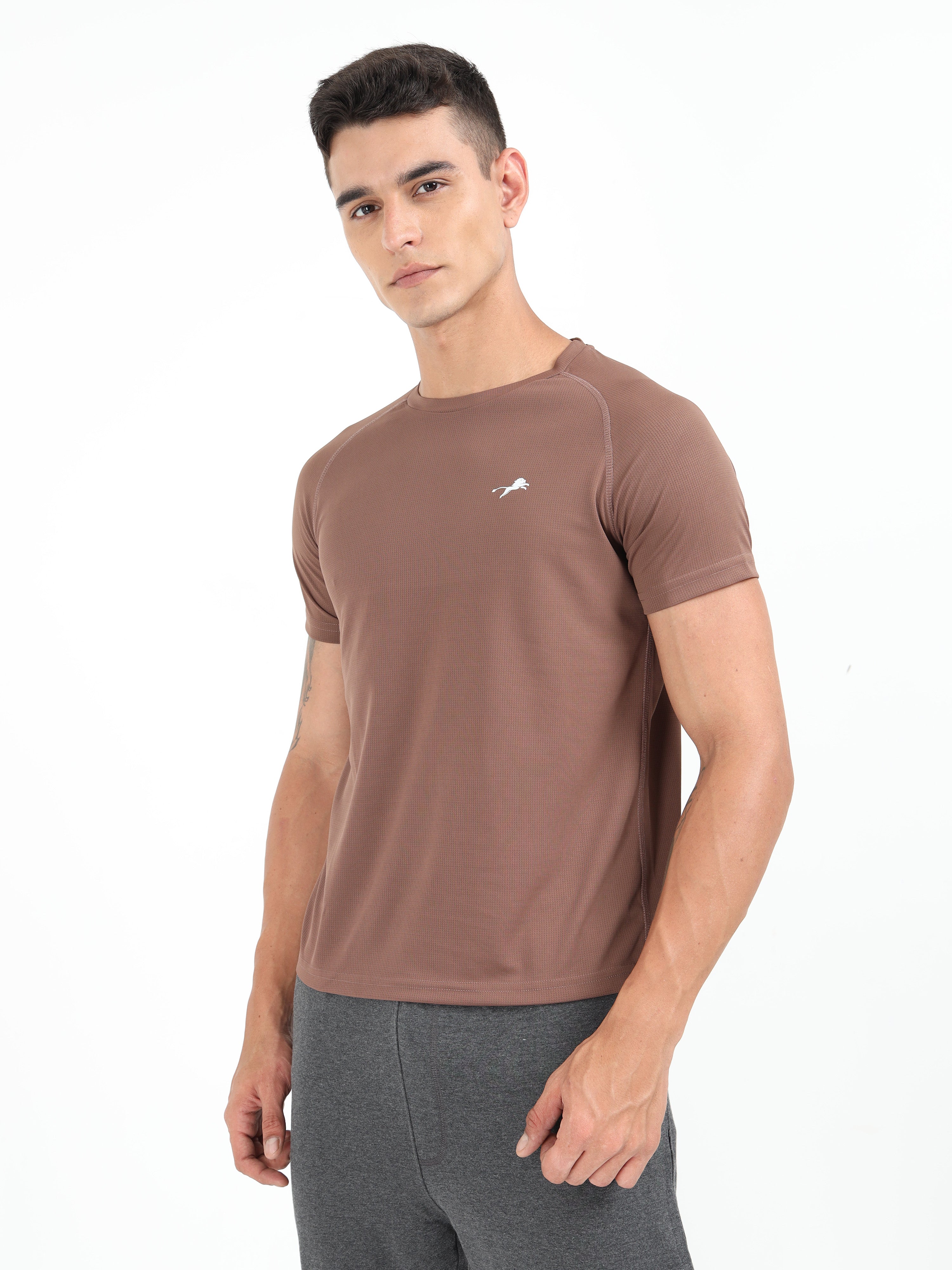 Brown Dry Fit T Shirt