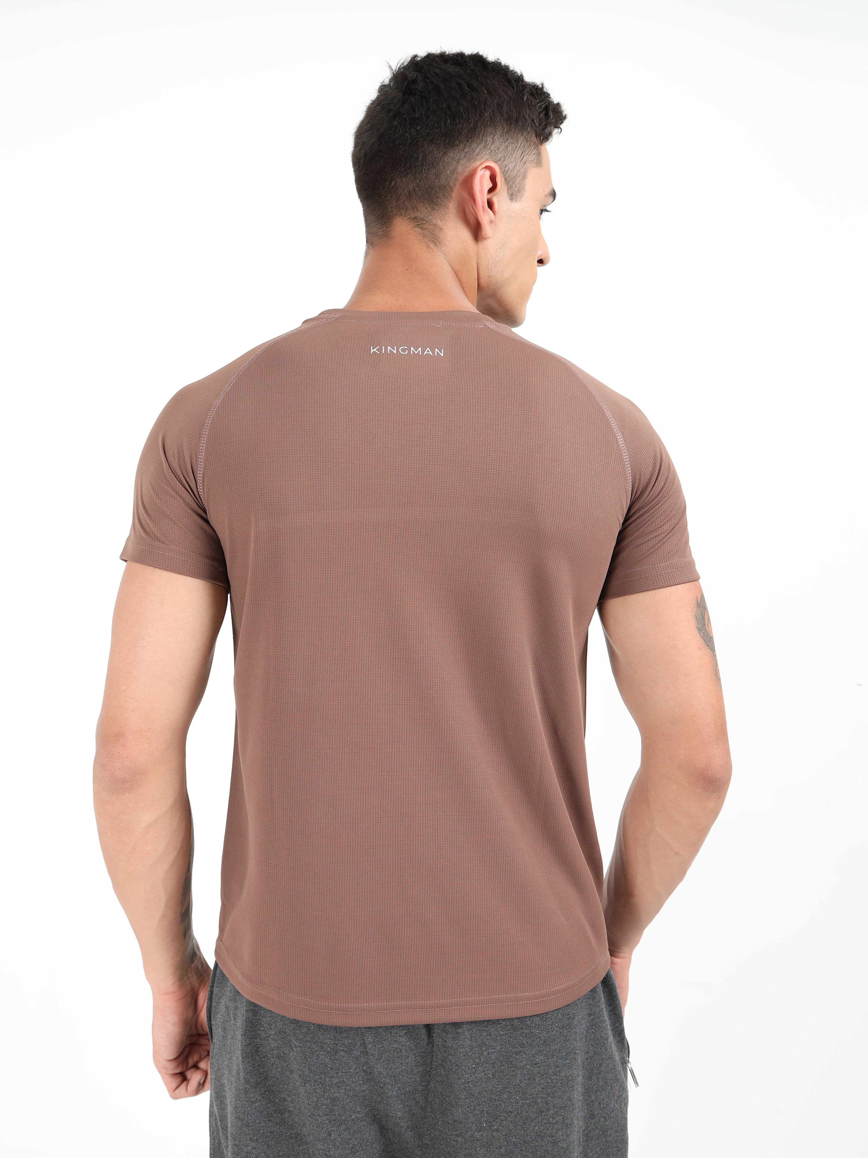 Brown Dry Fit T Shirt