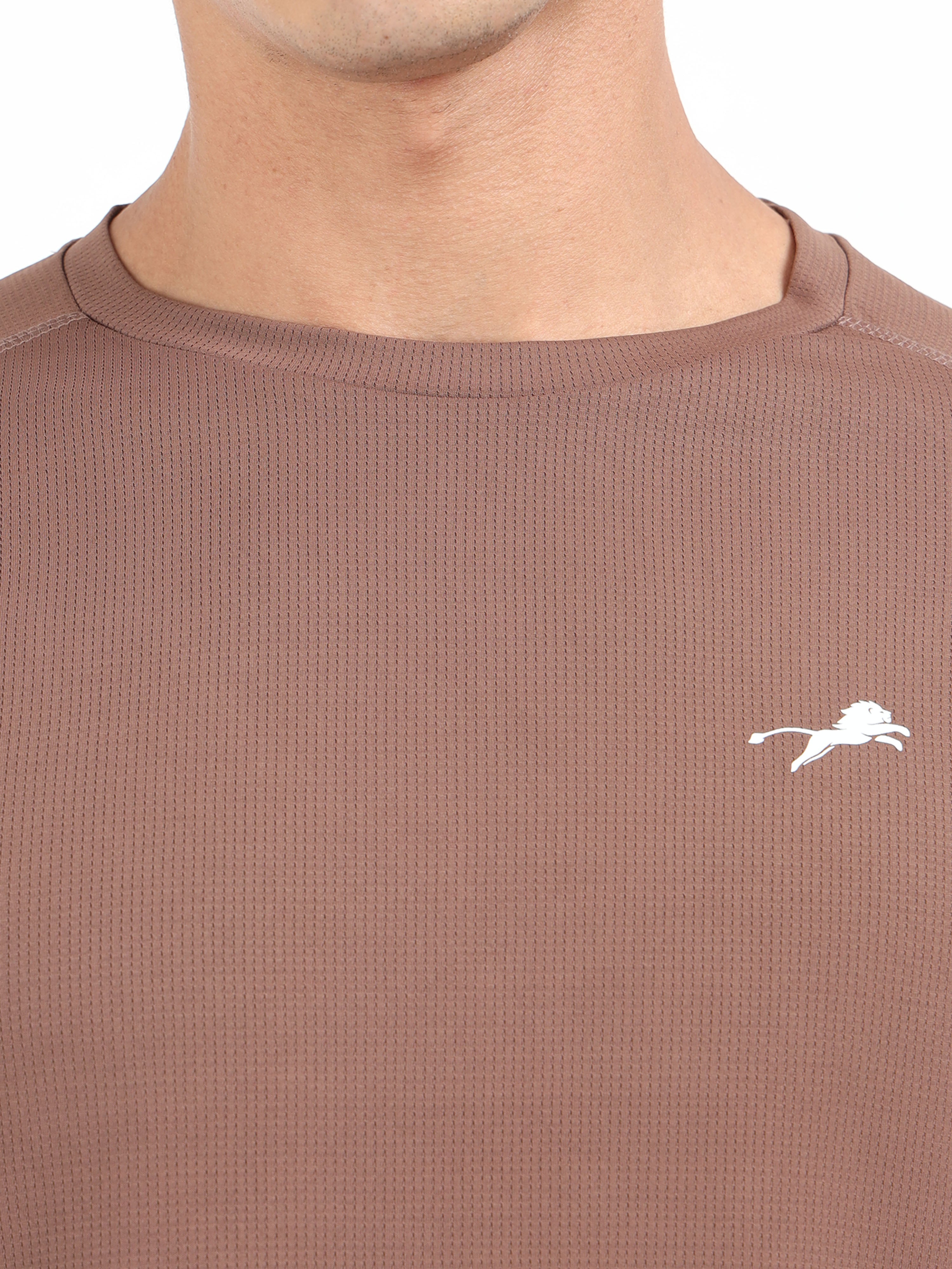 Brown Dry Fit T Shirt