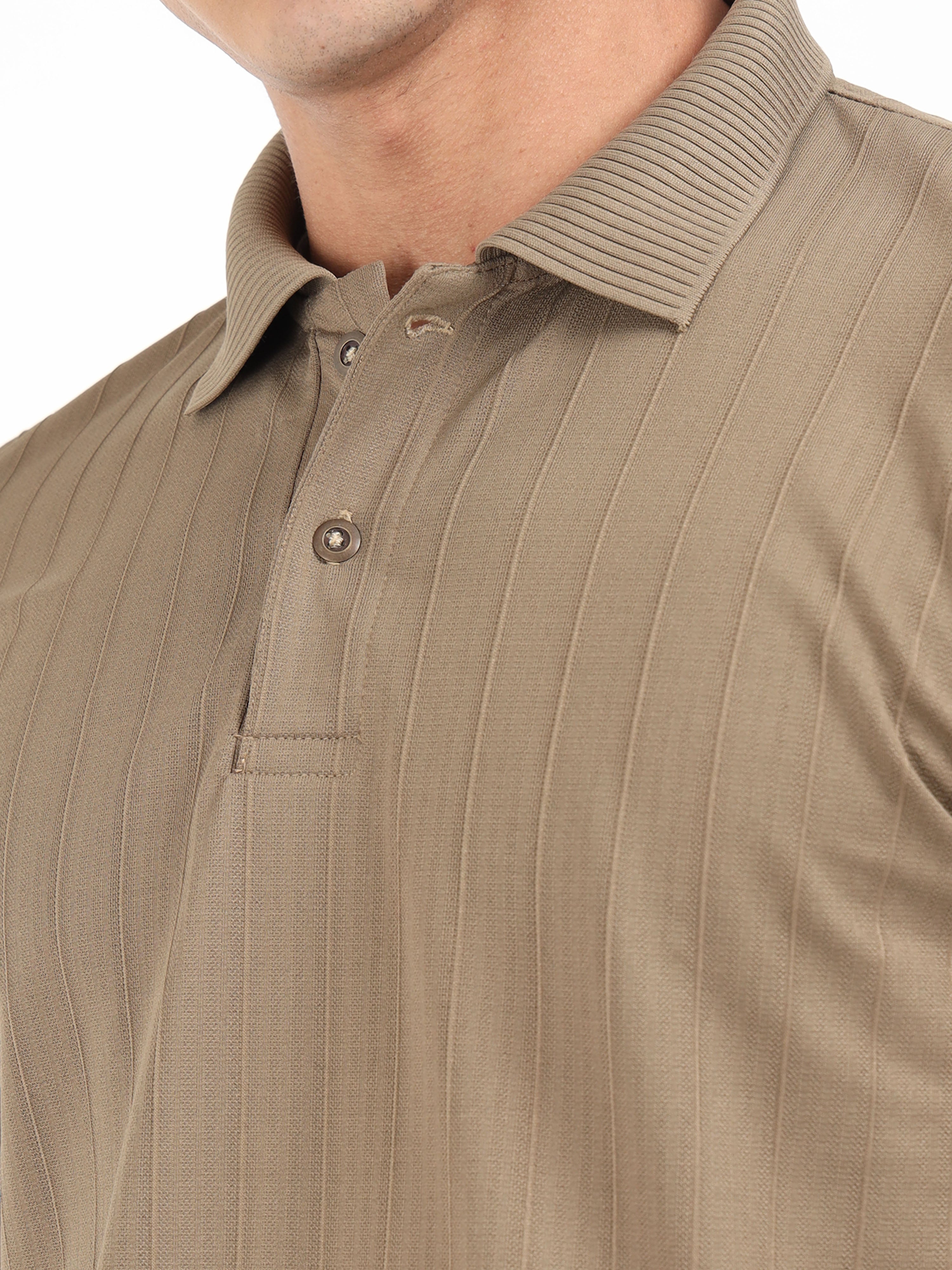 Sand Korean Polo T-Shirt