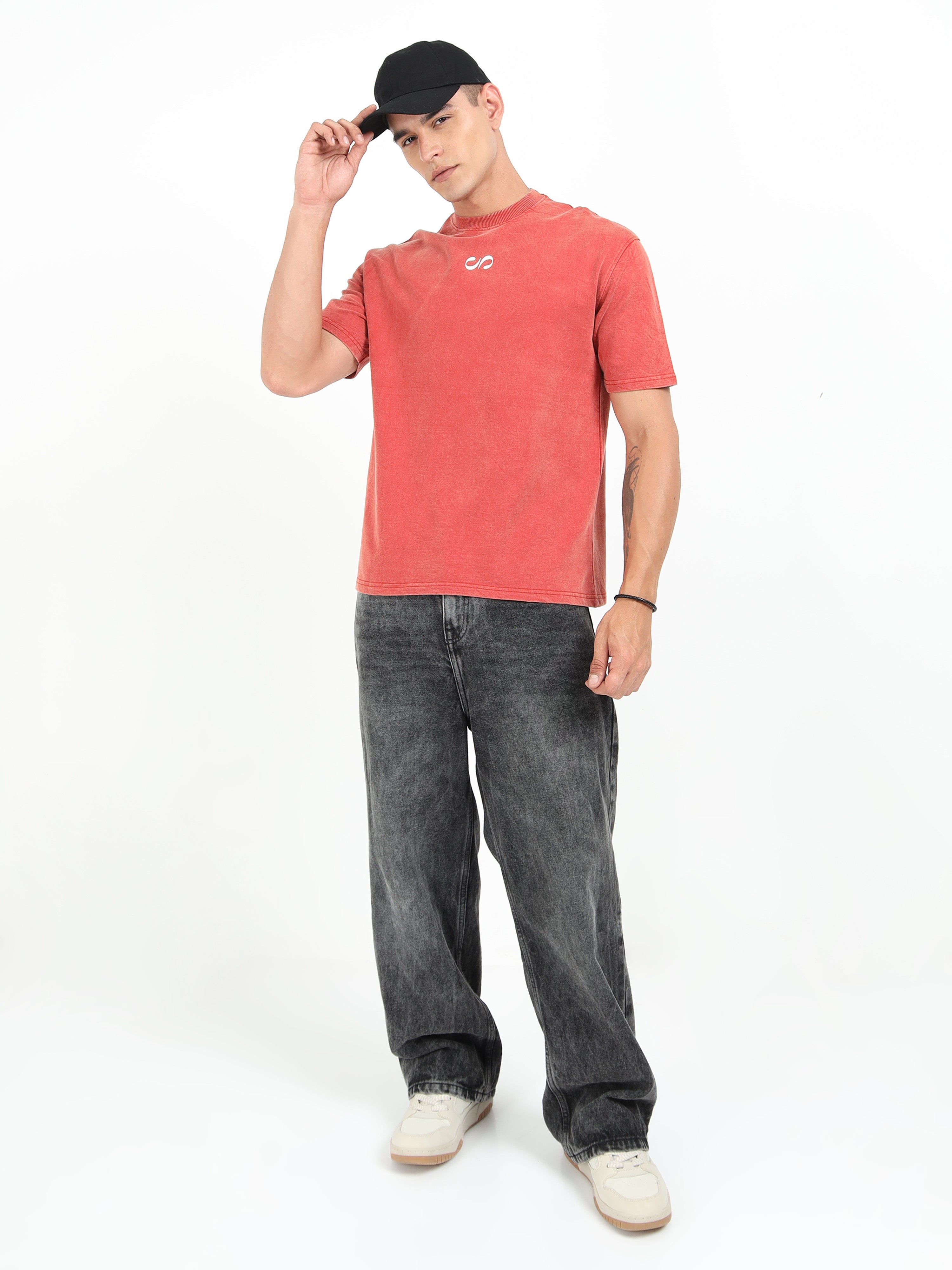 Brick Vintage Washed Oversized T-Shirt