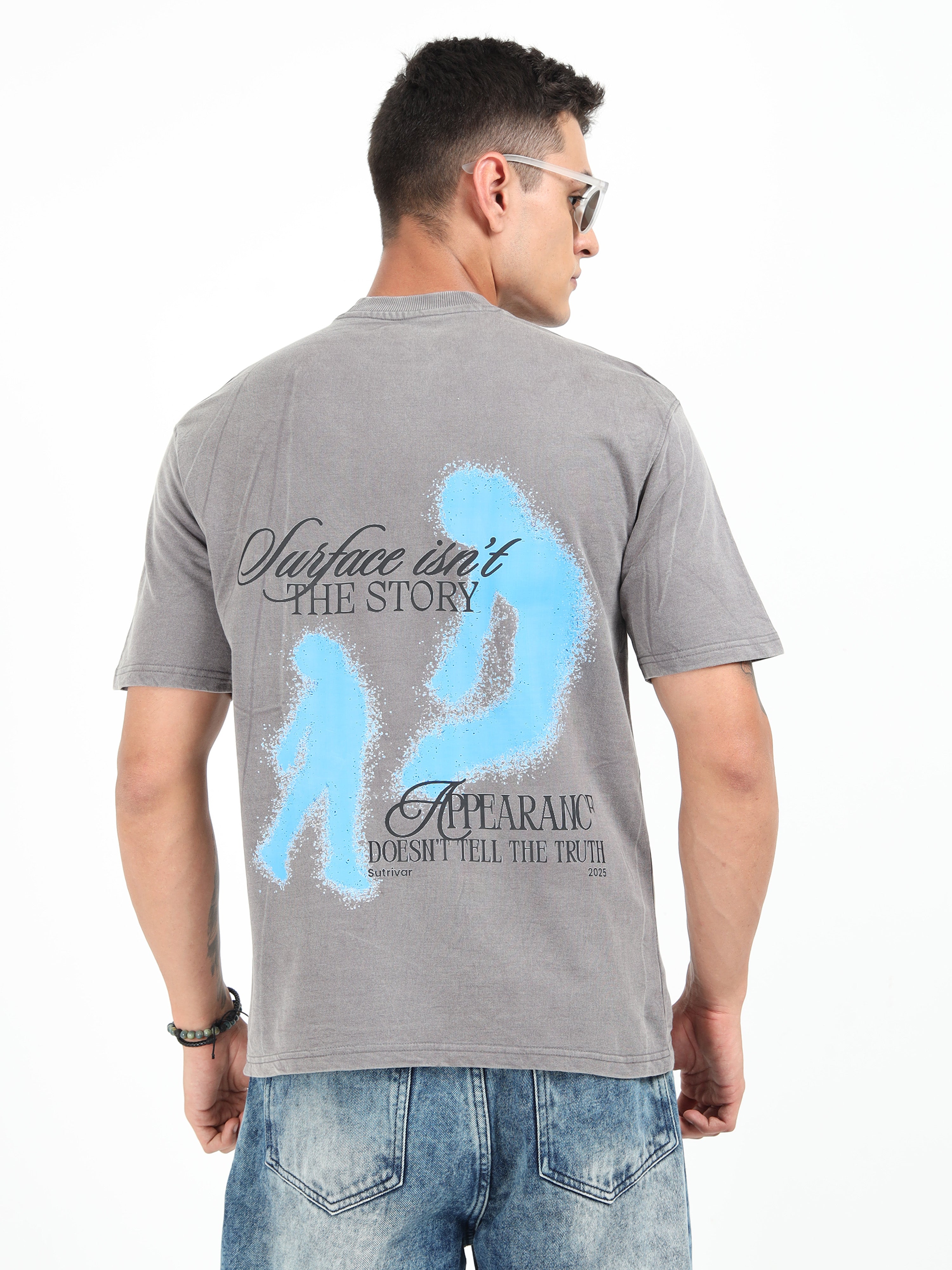 Grey Vintage Washed Oversized T-Shirt