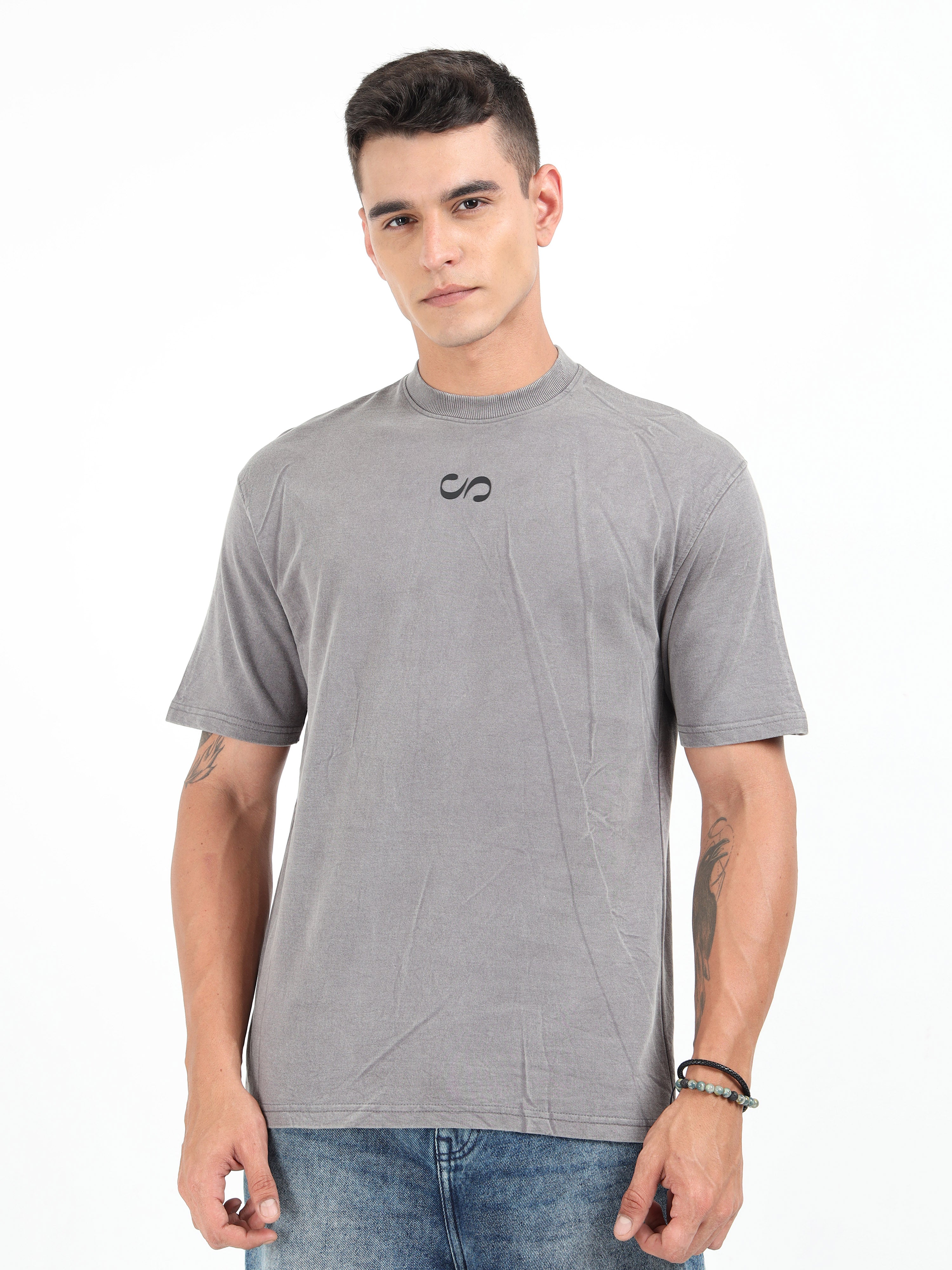 Grey Vintage Washed Oversized T-Shirt