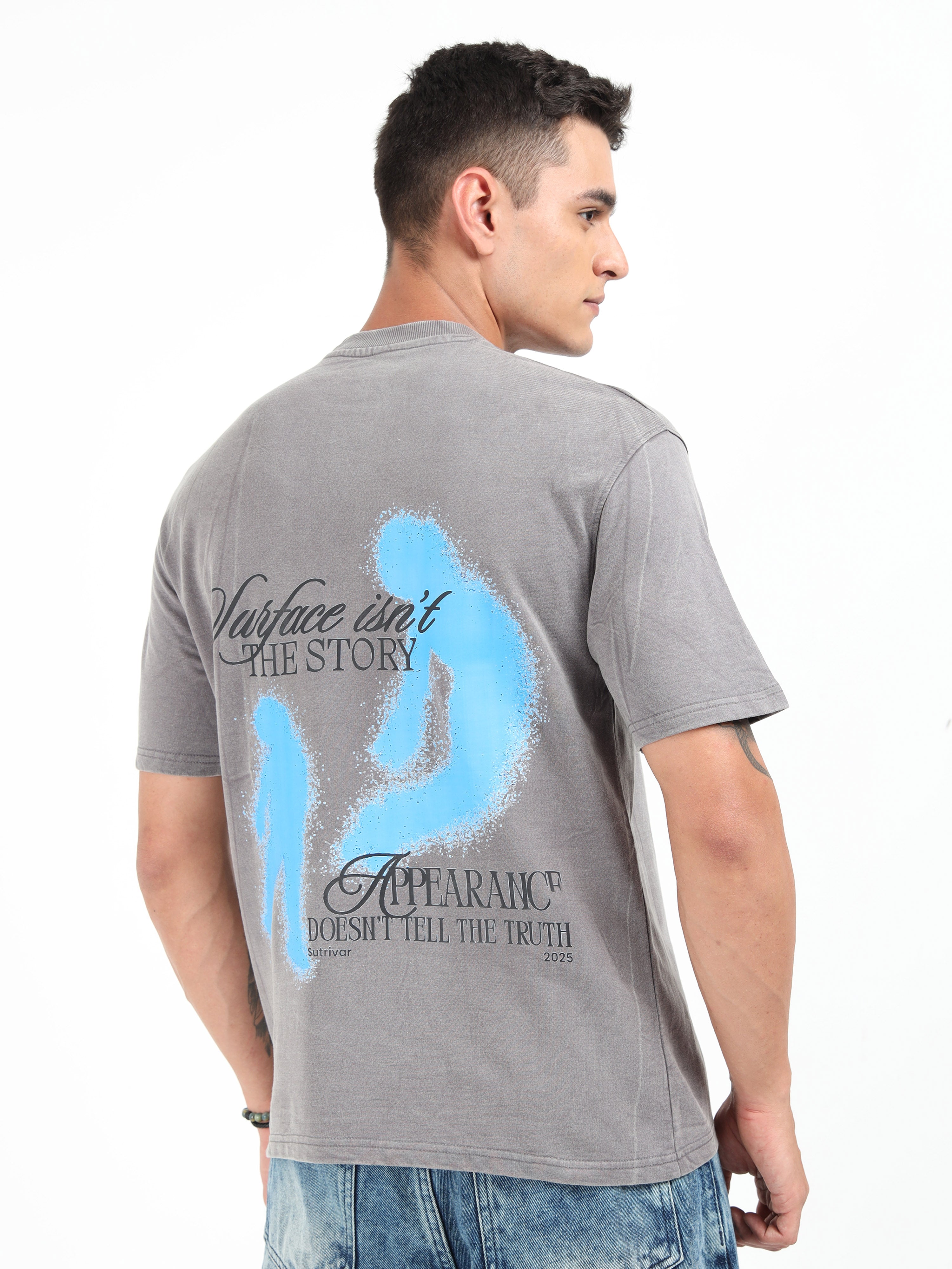 Grey Vintage Washed Oversized T-Shirt