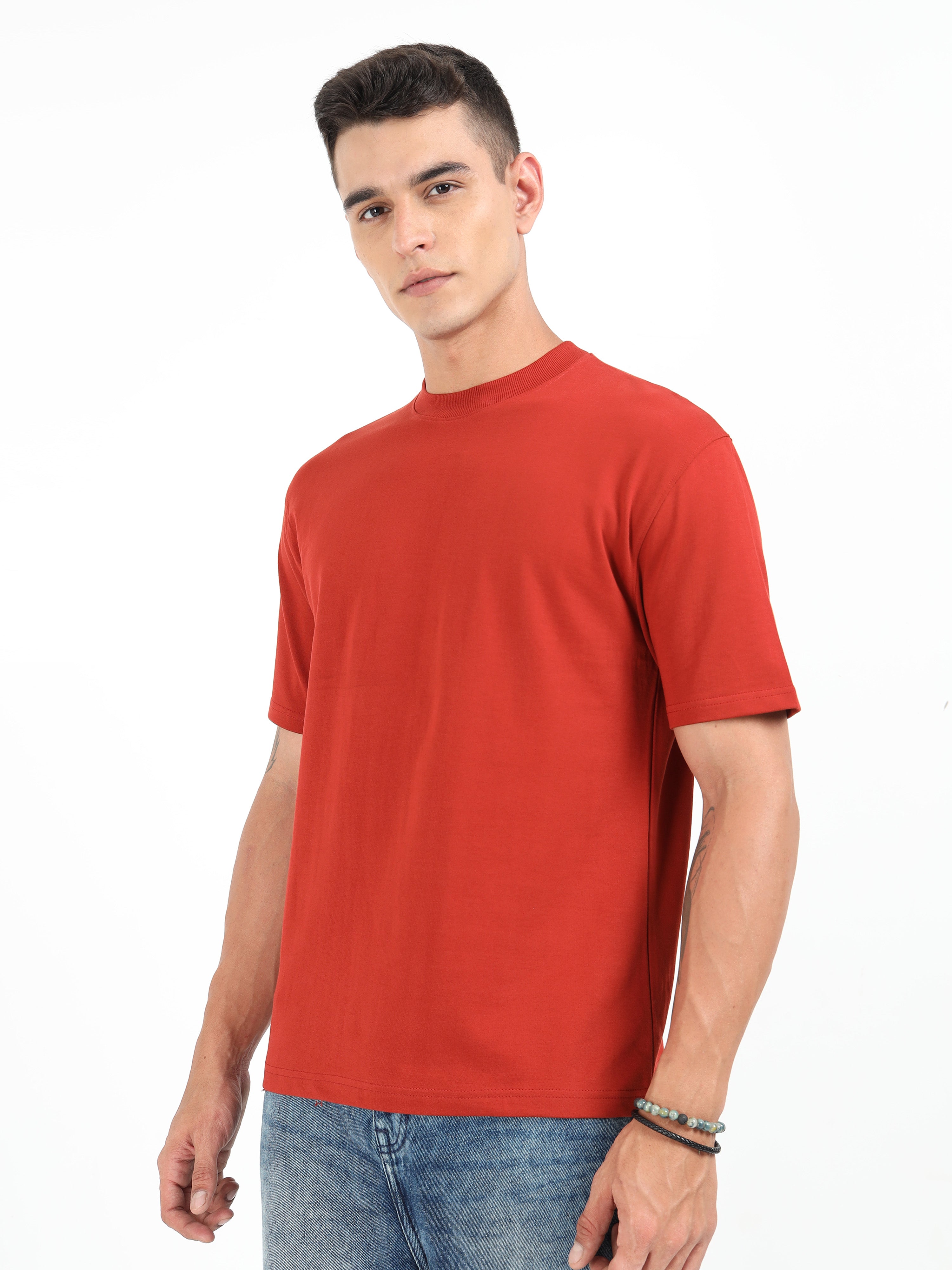 Terracotta Solid Oversized Tee