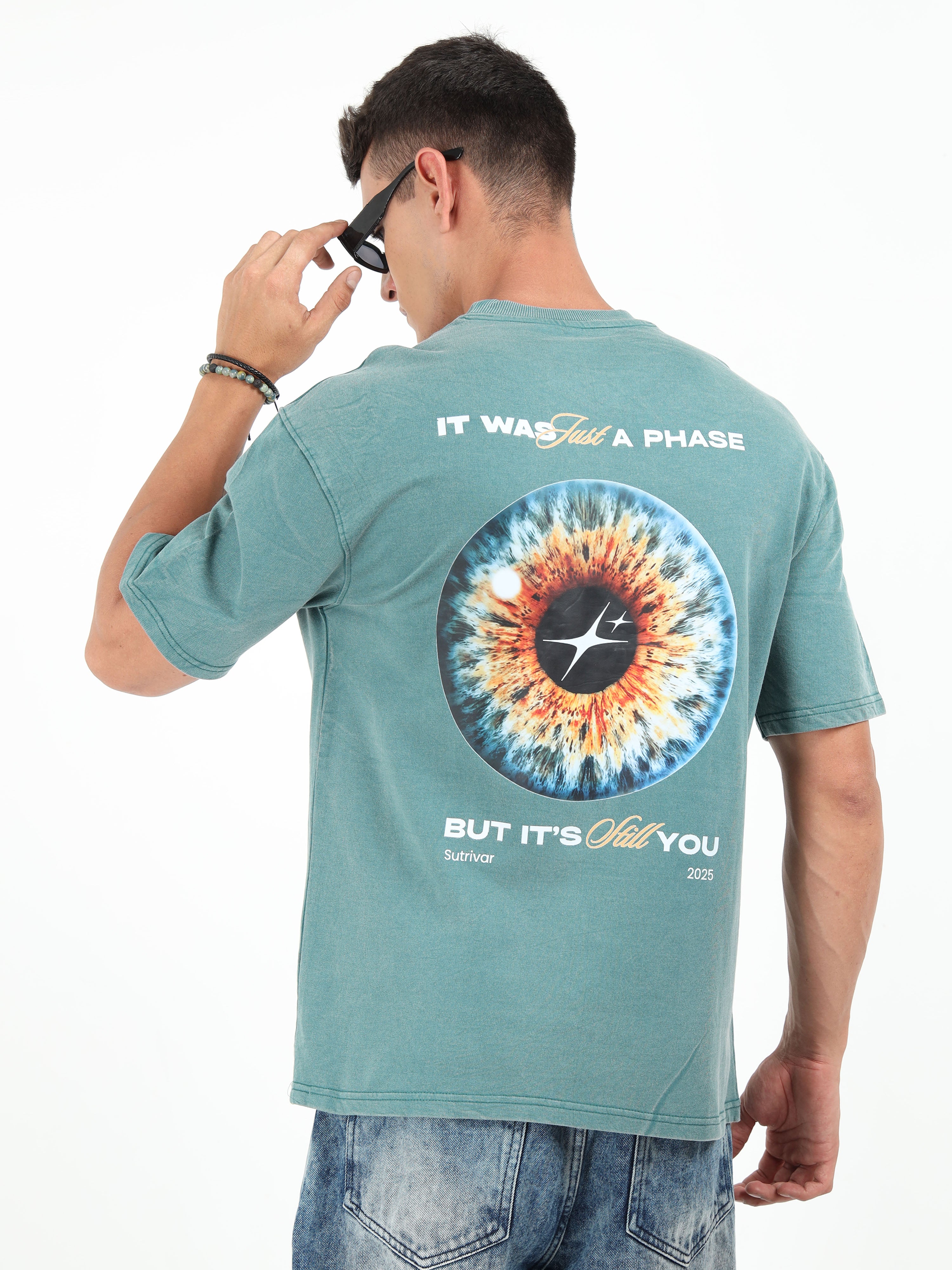 Pine Green Vintage Washed Oversized T-Shirt
