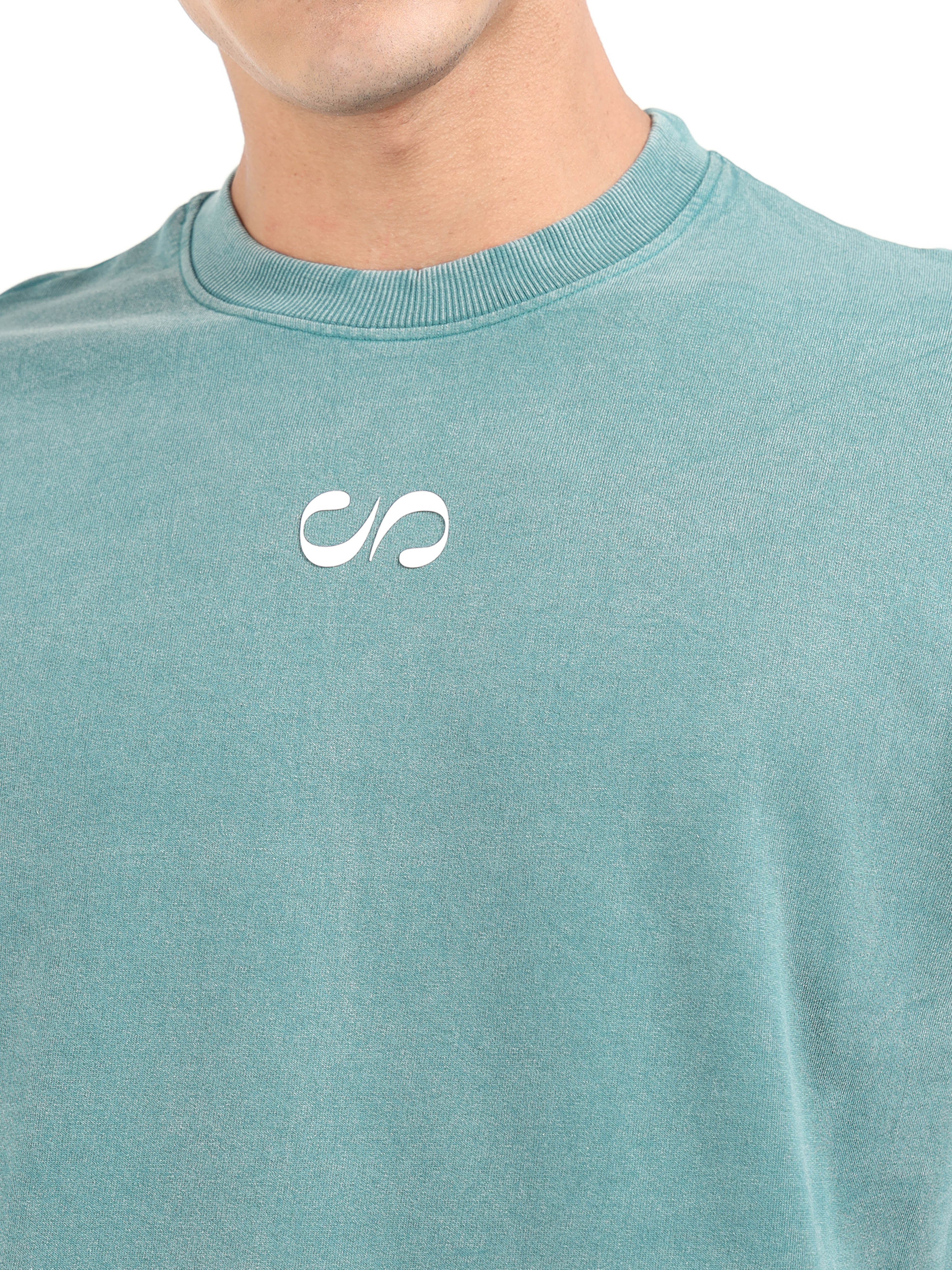Pine Green Vintage Washed Oversized T-Shirt