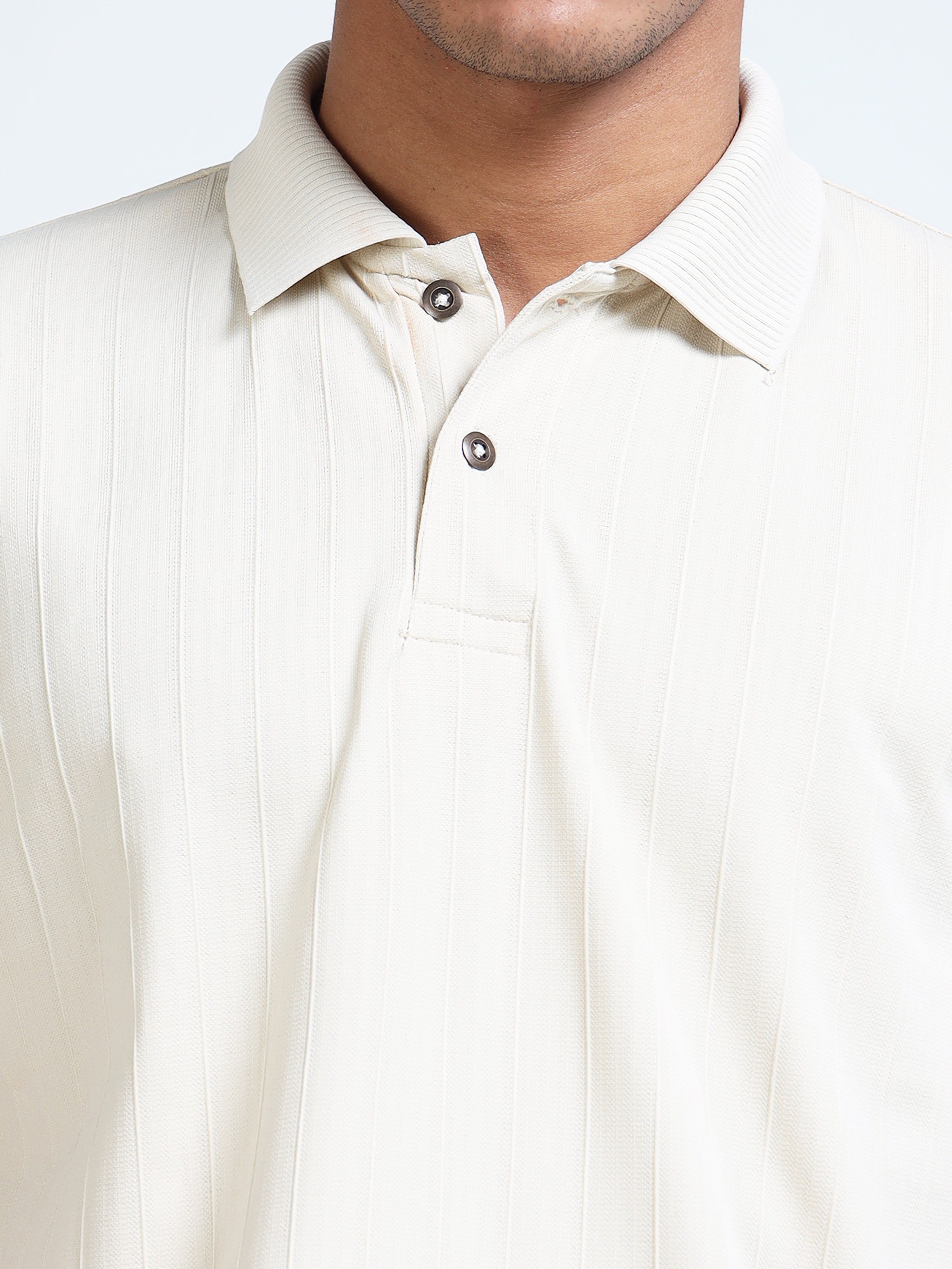 Beige Korean Polo T-Shirt