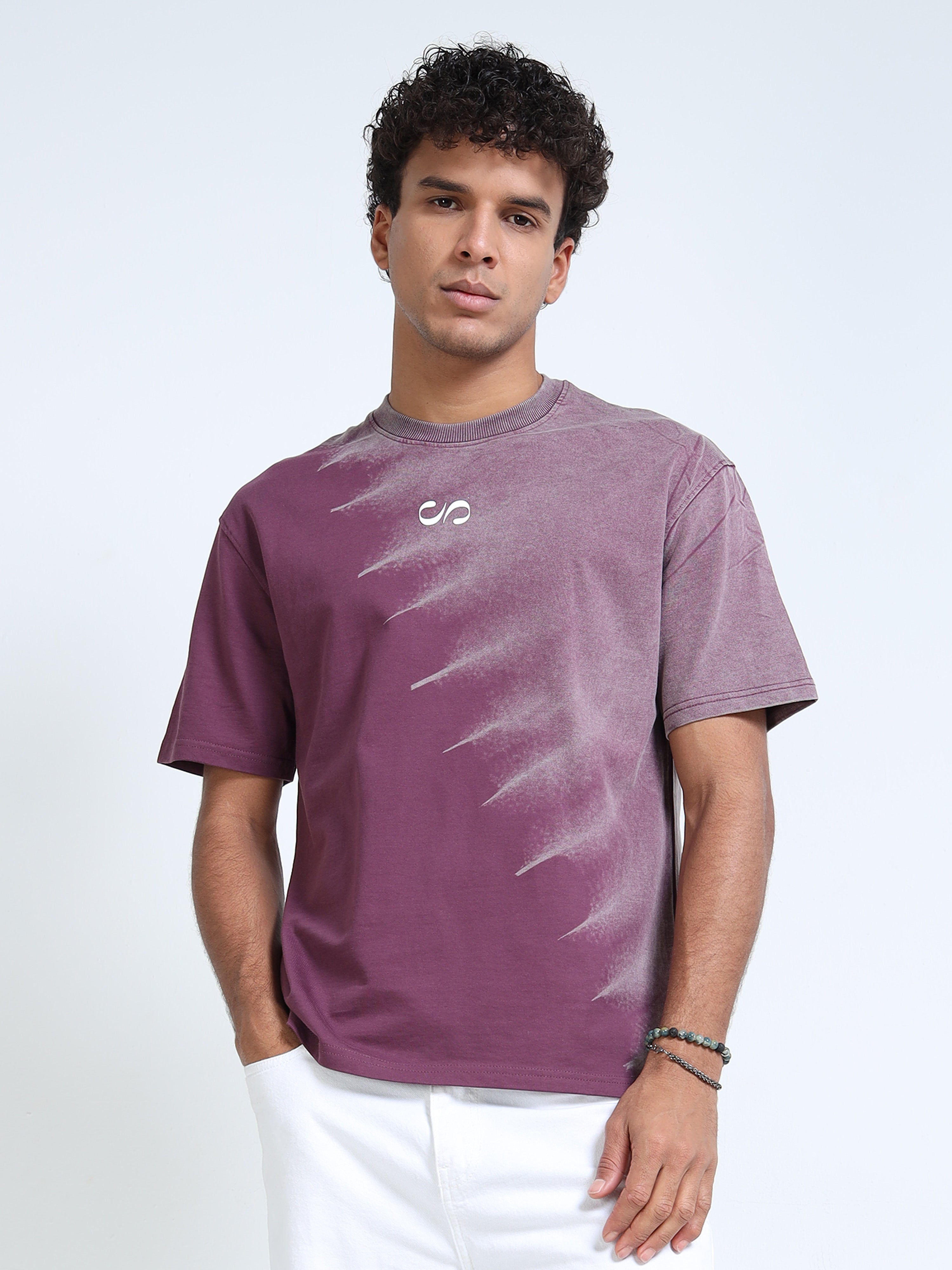 Dark Dusk Dual Washed Oversized T-Shirt