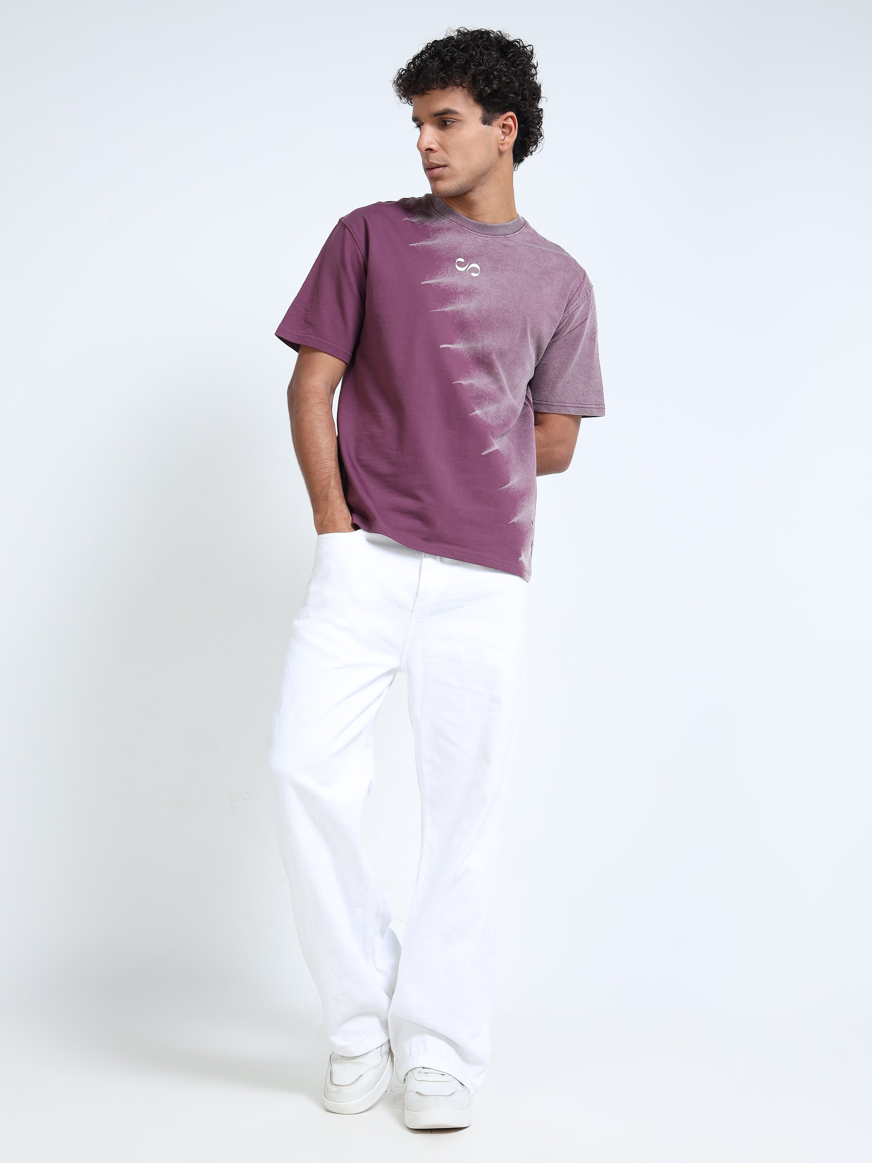 Dark Dusk Dual Washed Oversized T-Shirt
