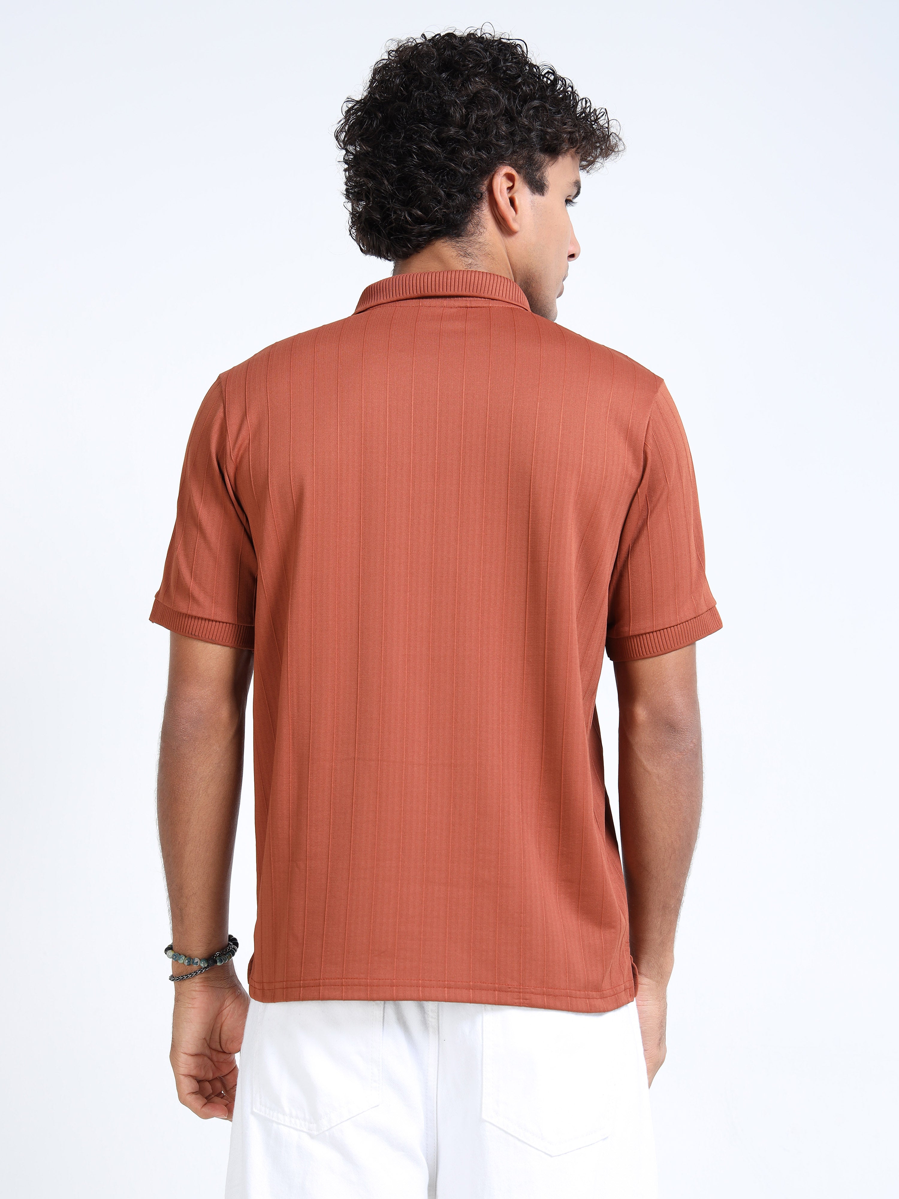Terracotta Korean Polo T-Shirt