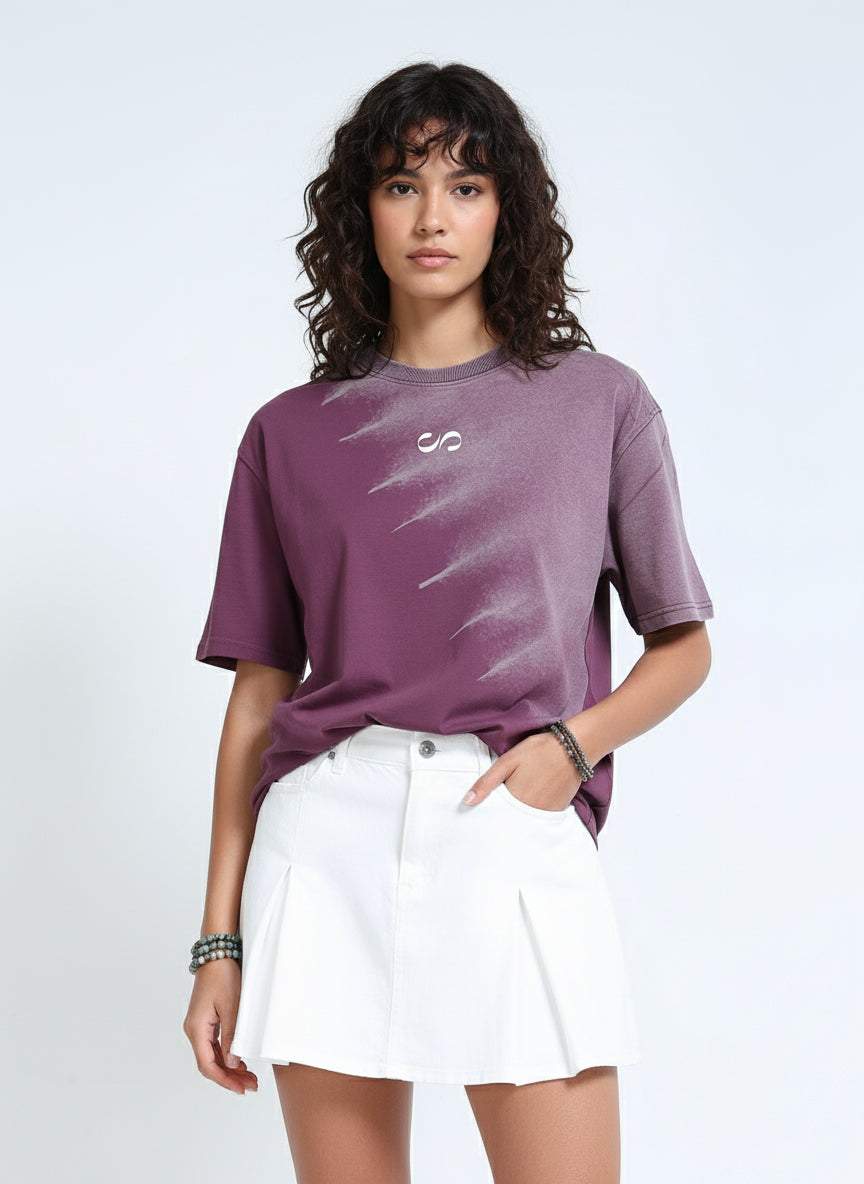 Dark Dusk Dual Washed Oversized T-Shirt