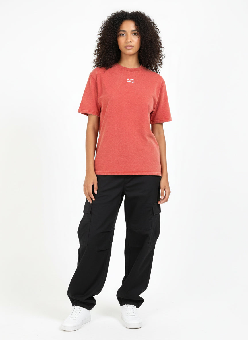 Brick Vintage Washed Oversized T-Shirt