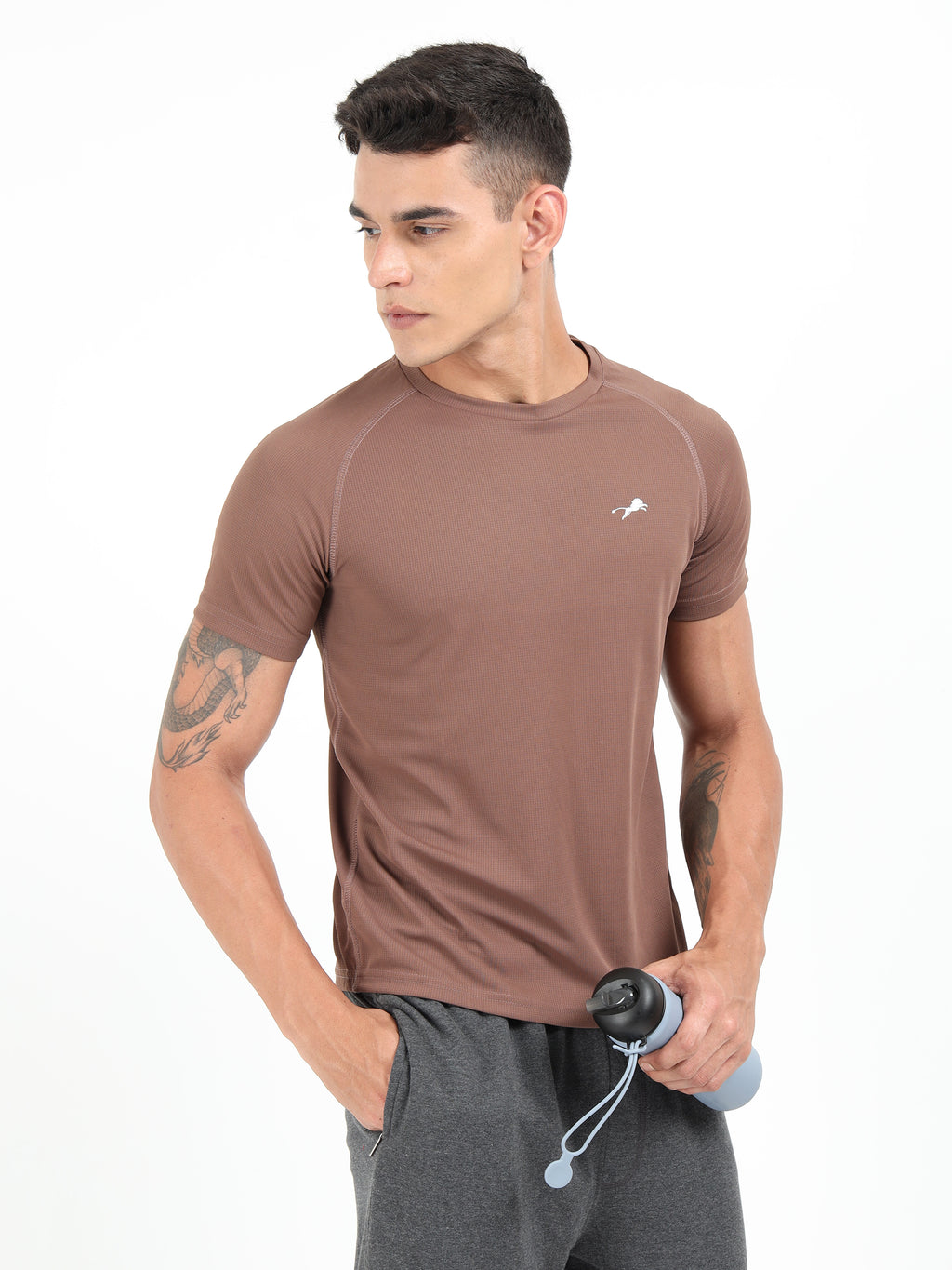 Brown Dry Fit T Shirt