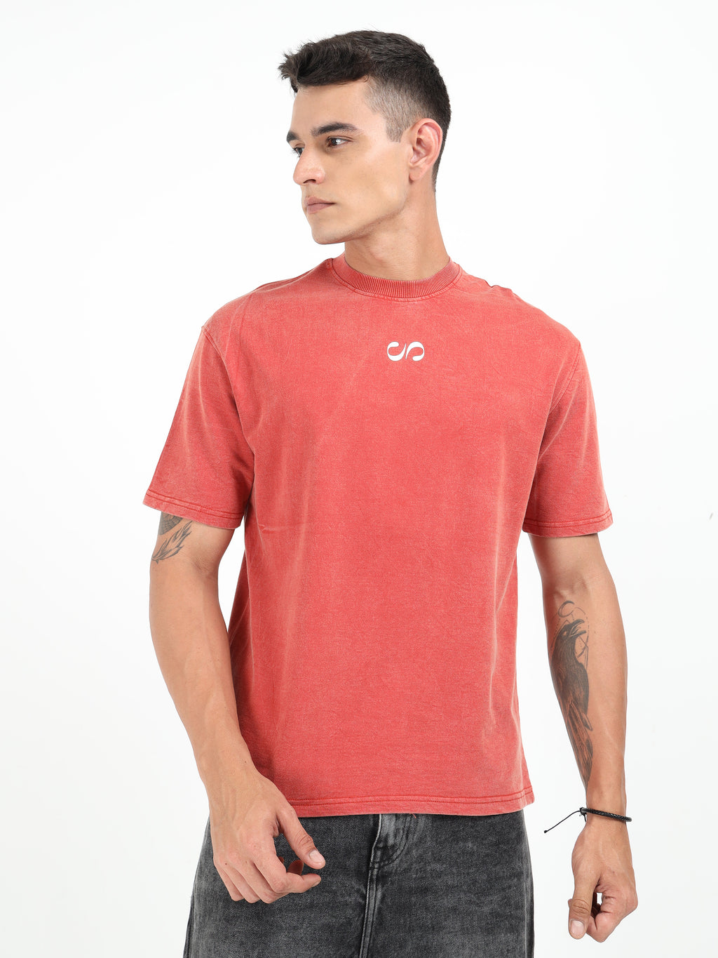 Brick Vintage Washed Oversized T-Shirt