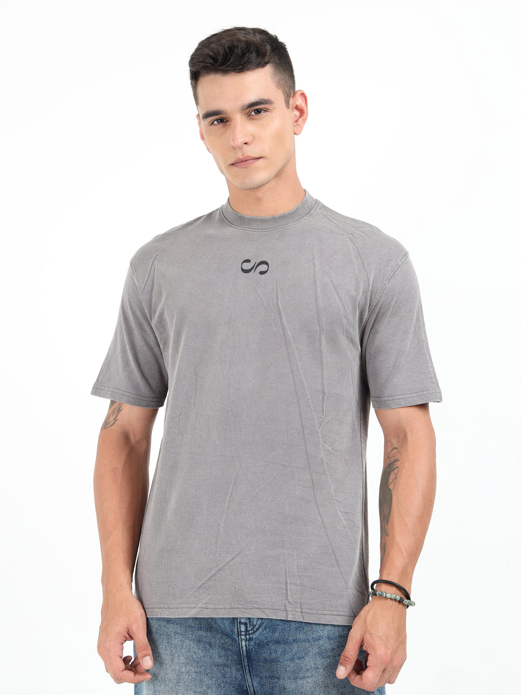 Grey Vintage Washed Oversized T-Shirt