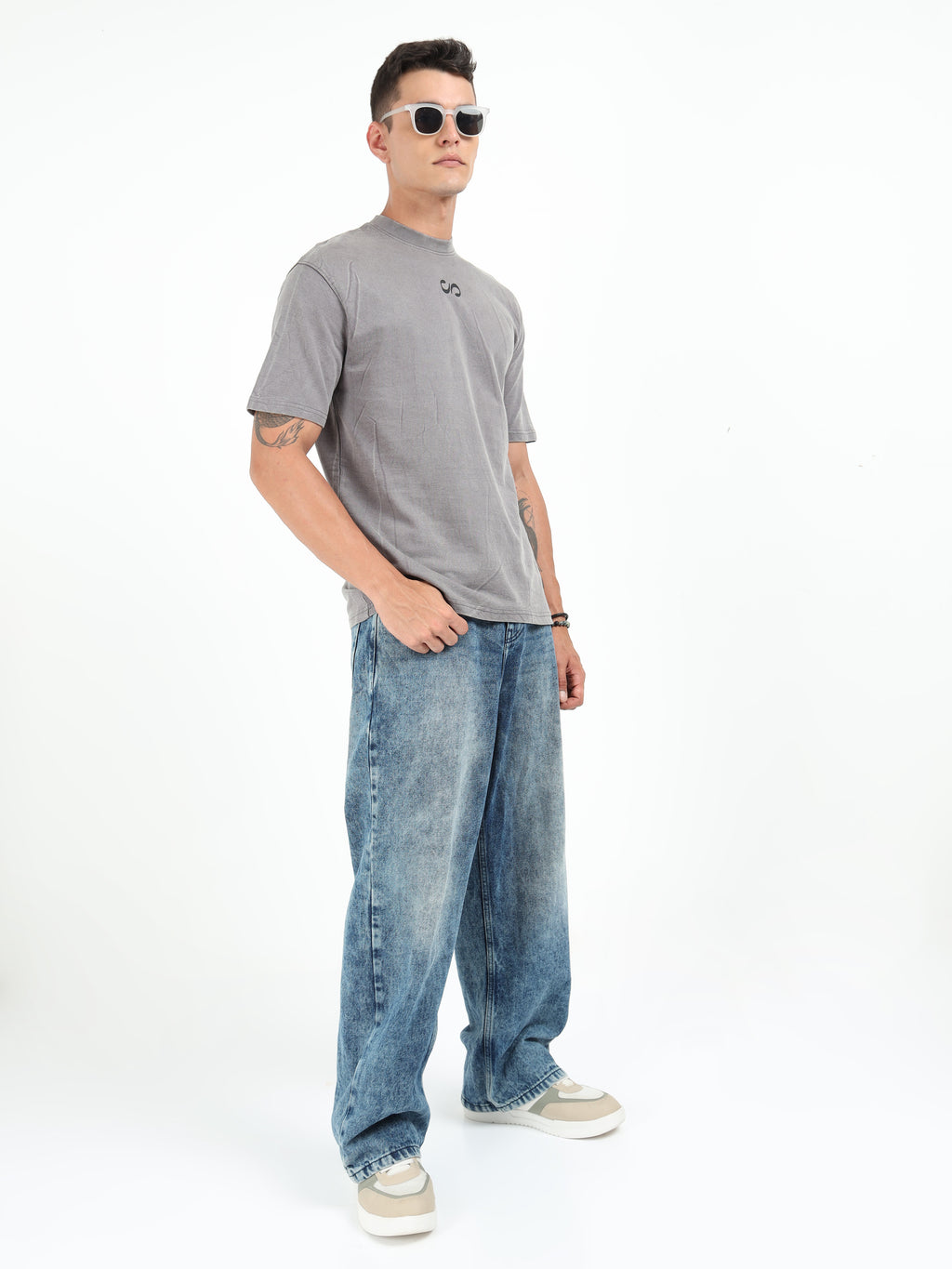 Grey Vintage Washed Oversized T-Shirt