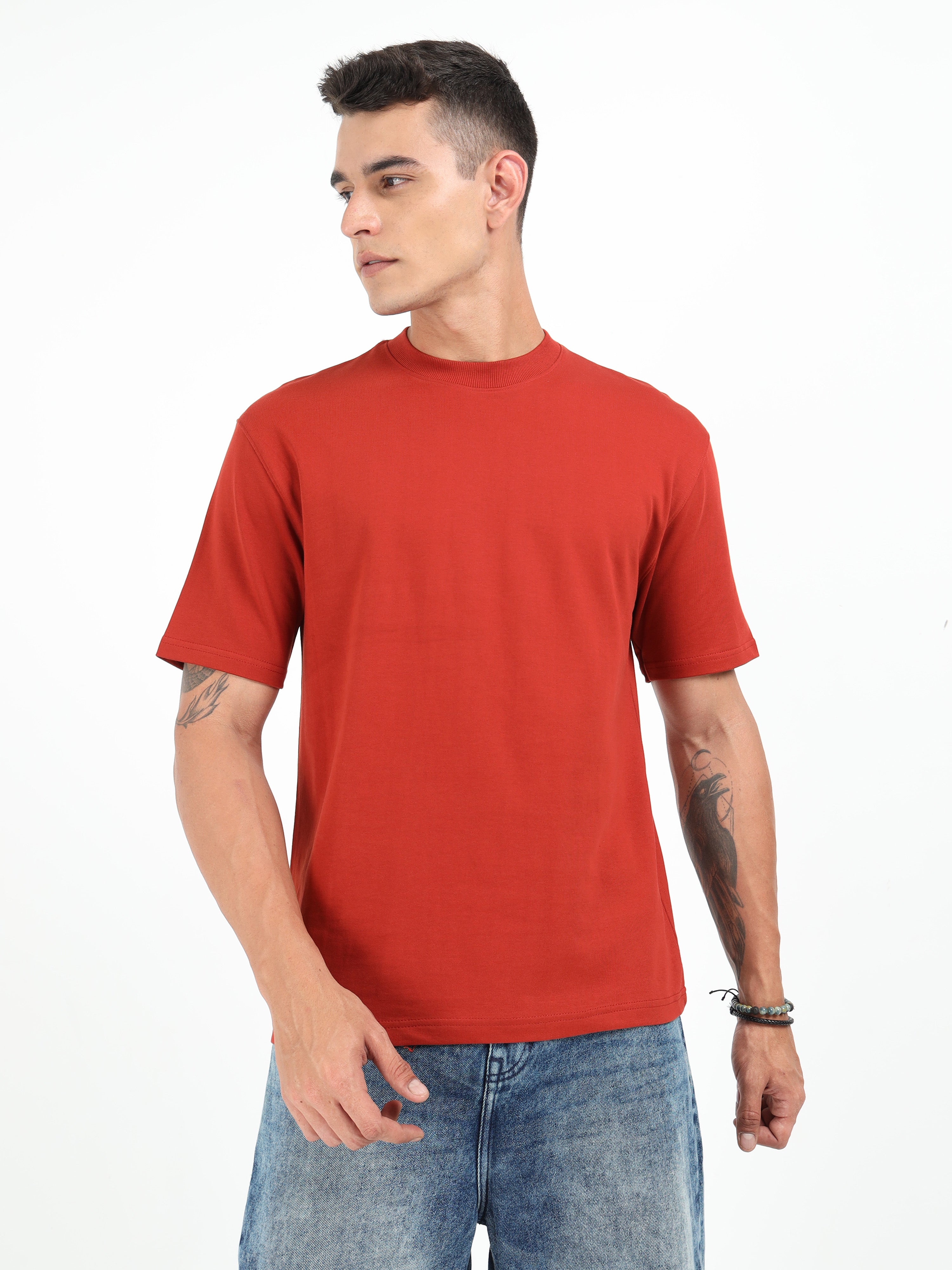 Terracotta Solid Oversized Tee