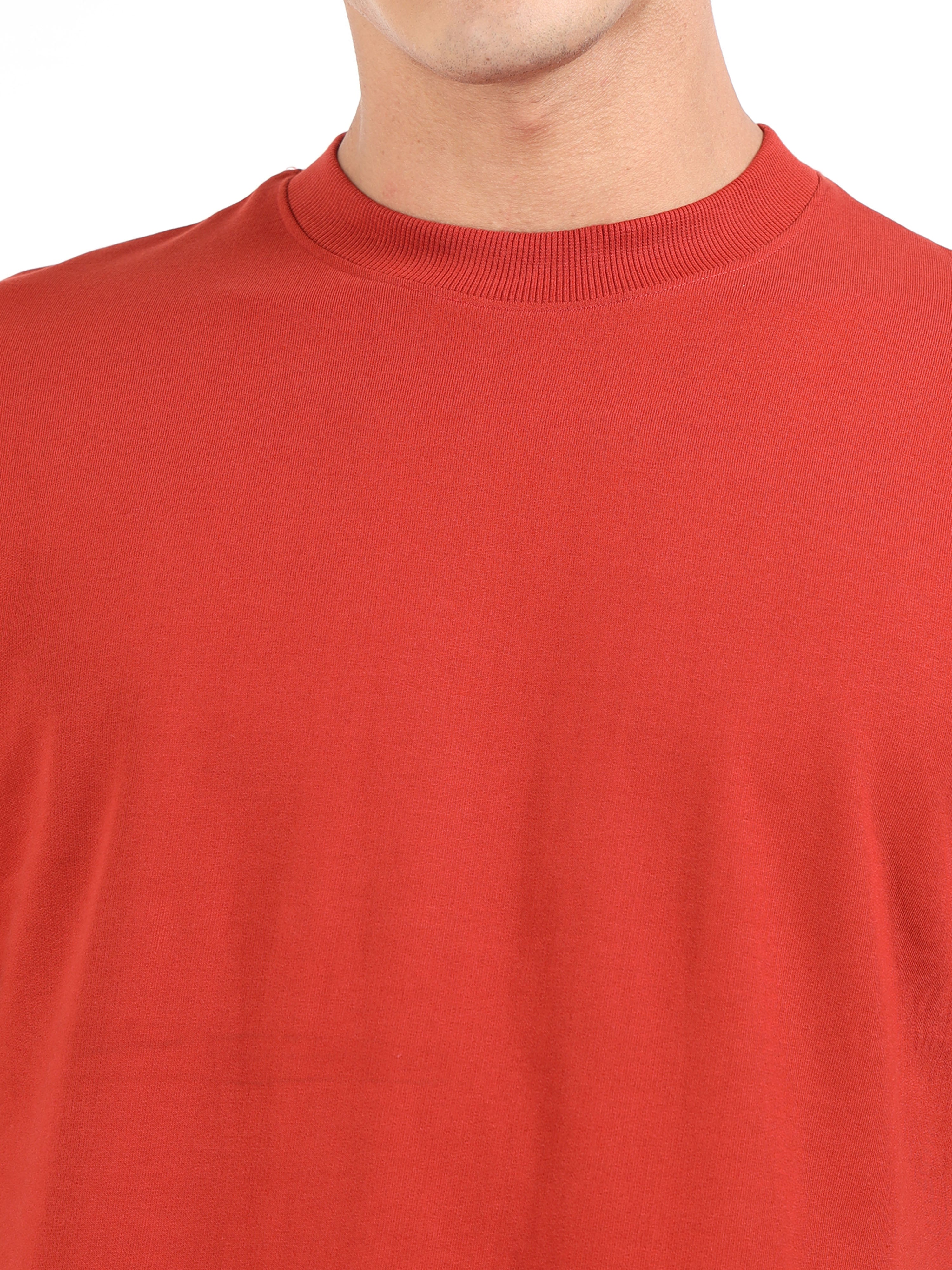 Terracotta Solid Oversized Tee
