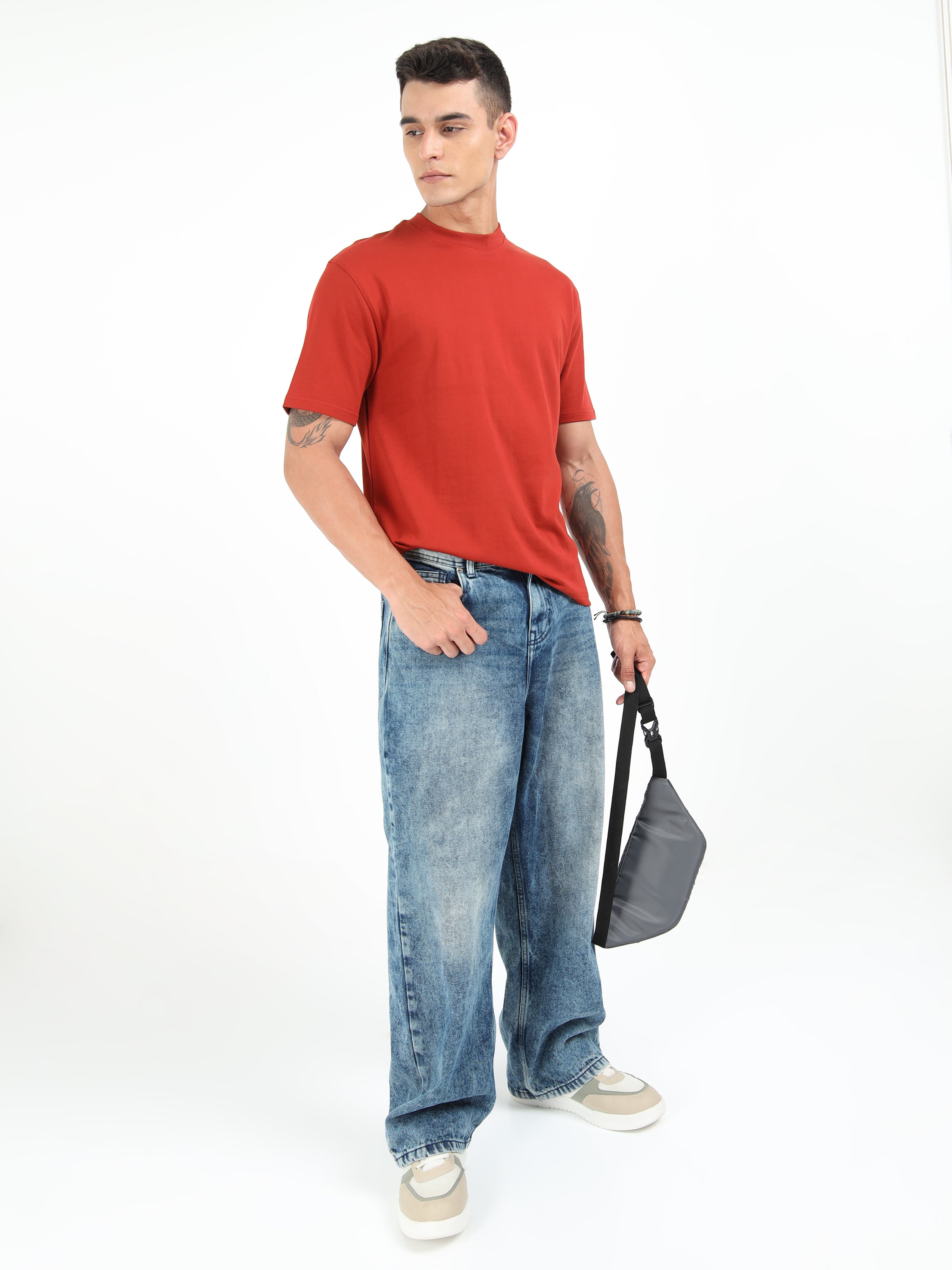 Terracotta Solid Oversized Tee