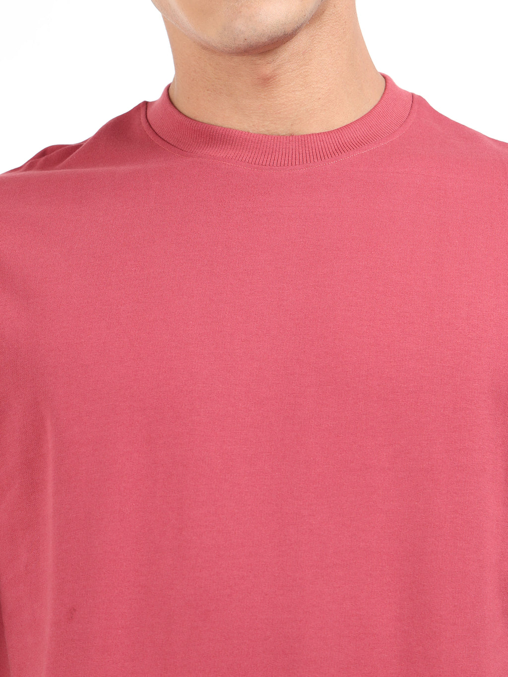Burgandy Solid Oversized Tee