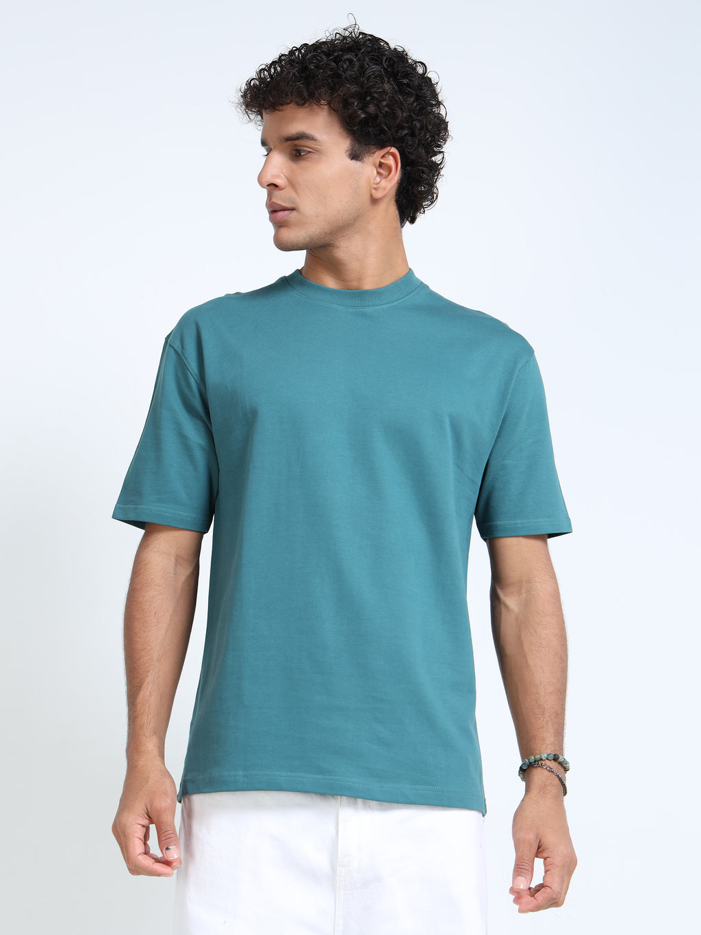Pine Green Solid Oversized Tee
