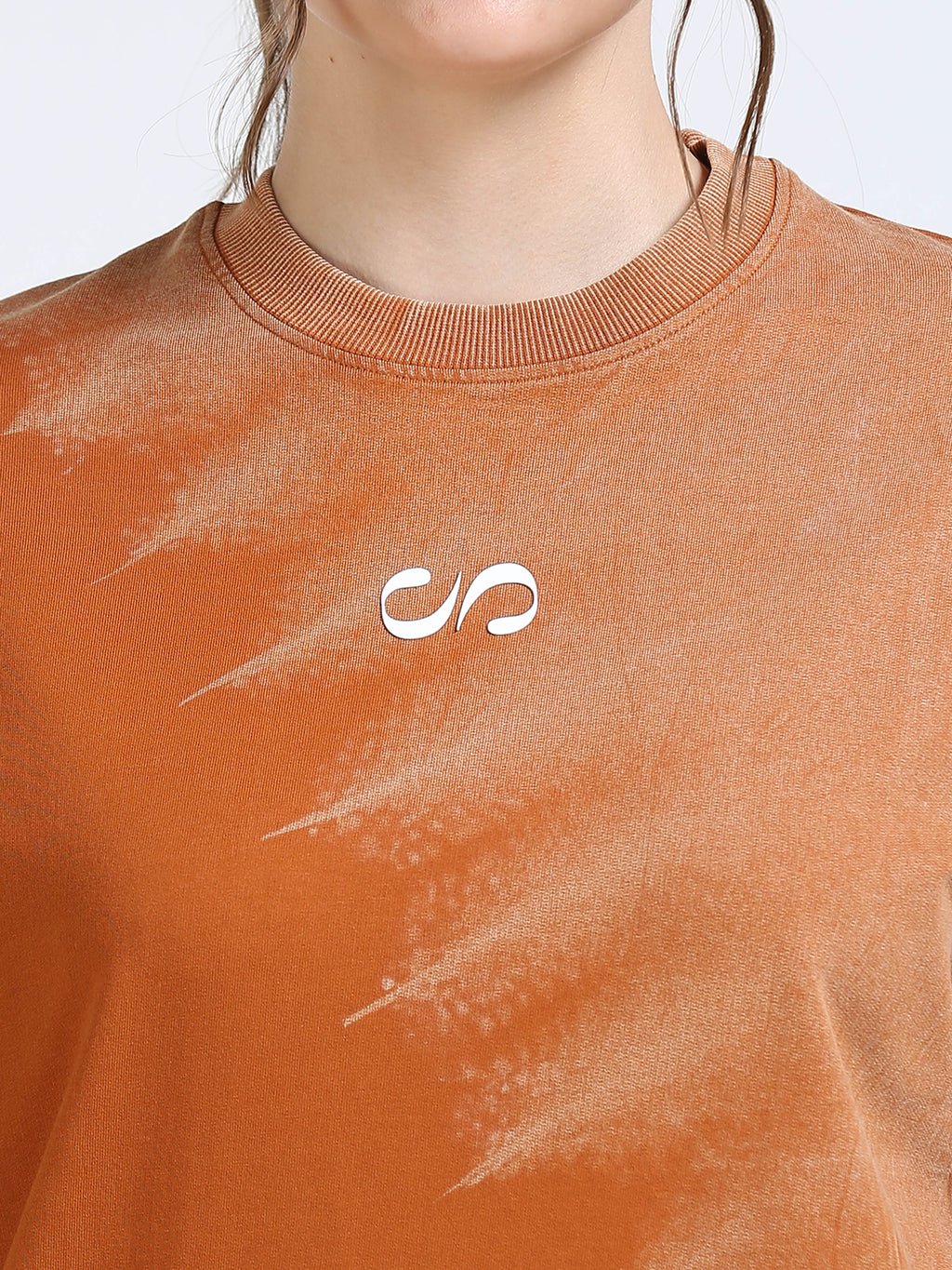 Orange Dual Washed Oversized T-Shirt